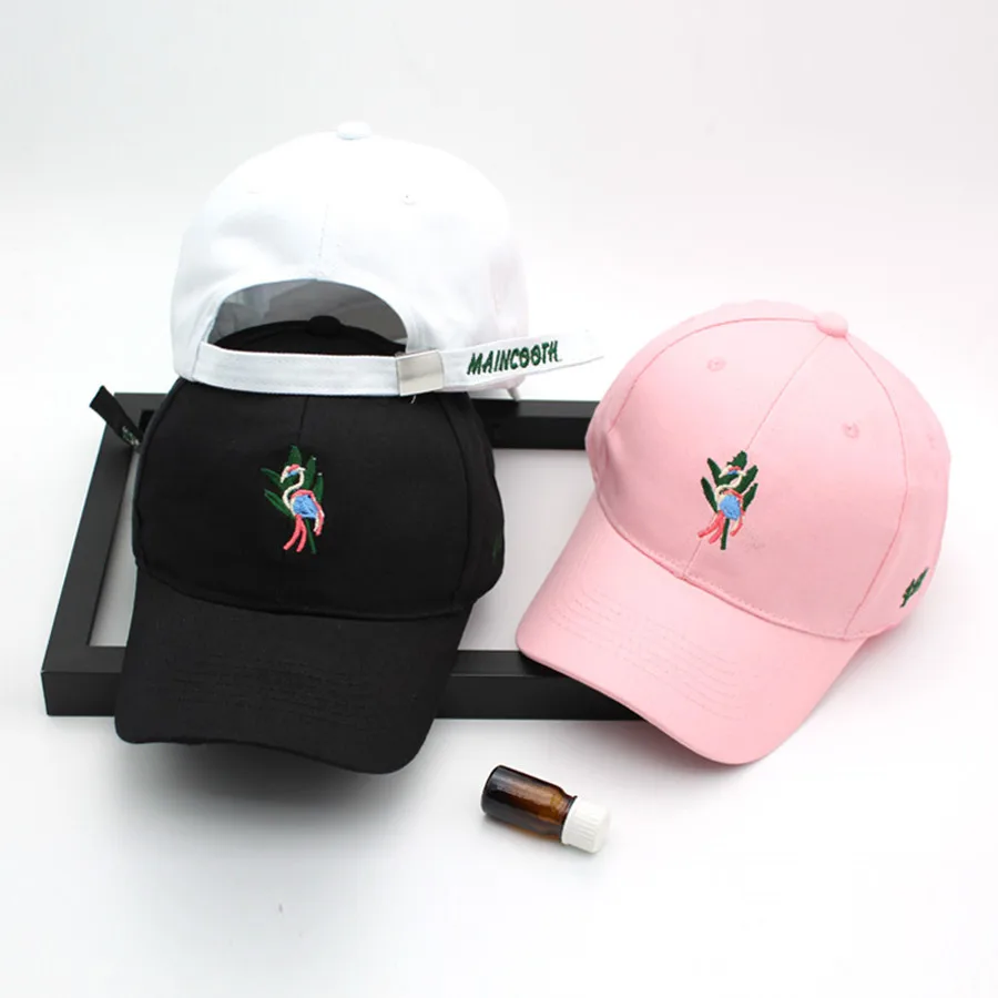 Hami Otwo Wholesale Cotton Baseball Cap Embroidery flamingo casual Girl boys Snapback Hat Hip Hop hats for adults Sport cap | Аксессуары