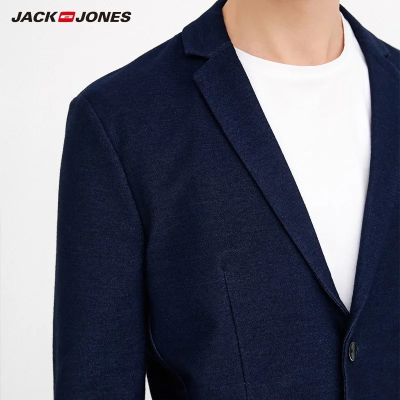 JackJones Мужской Хлопковый костюм пиджак легкая куртка мужская одежда 218108501|Пиджаки|