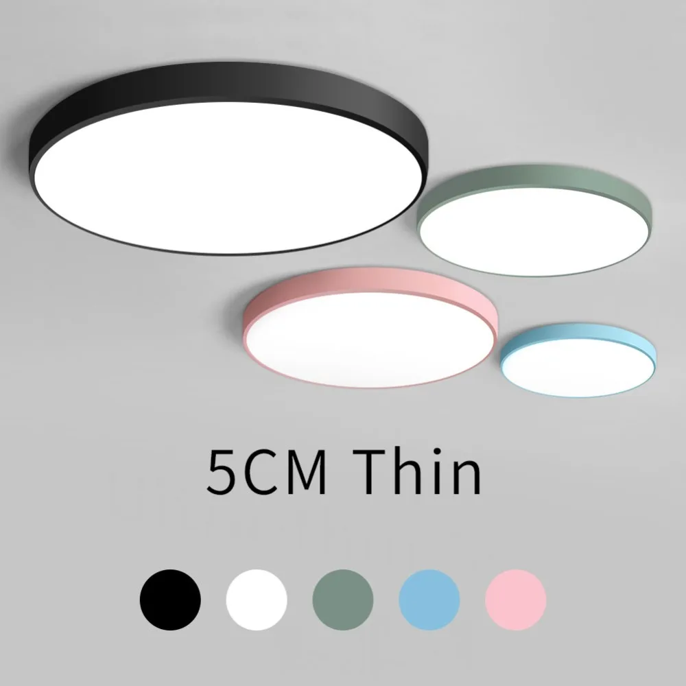 $17.57 LED Ceiling Light Lamp Modern Lighting Fixture Bedroom Kitchen Foyer Simple Surface Mount Flush Panel Living Room Remote Control