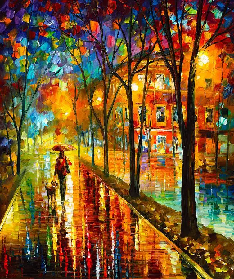 

Canvas Painting best friend modern impressionistic oil paintings Canvas city scenes Abstract Fine Art High quality Hand painted