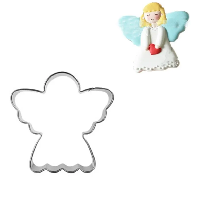 1 шт. нержавеющая сталь металлический резак в виде ангела для печенья инструменты
