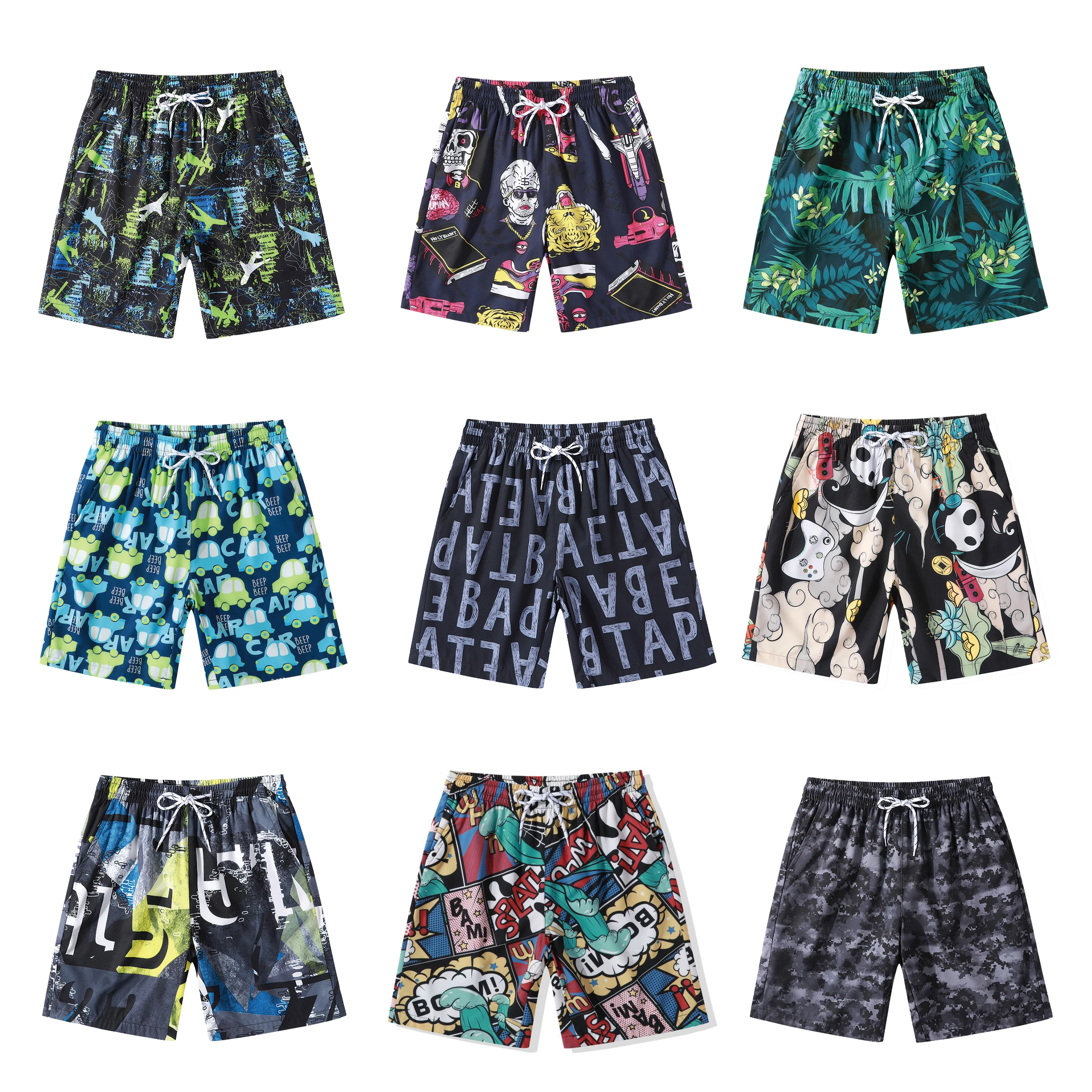 HFNF быстросохнущие шорты для плавания с принтом летние серфинга костюм пляжные