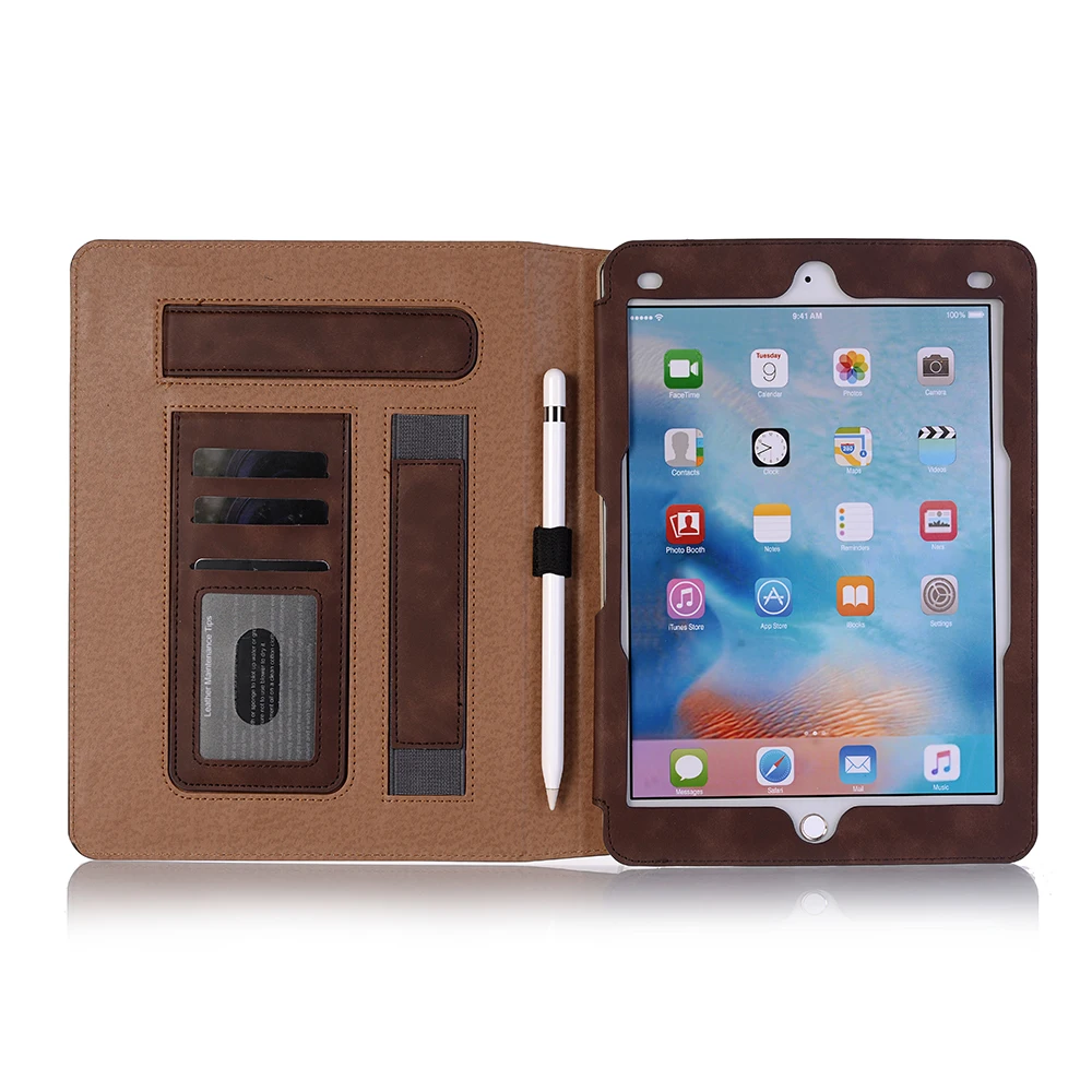 Чехол подставка из искусственной кожи для iPad 6 5 2018 2017 Air 1 2 9 7 дюйма|Чехлы планшетов