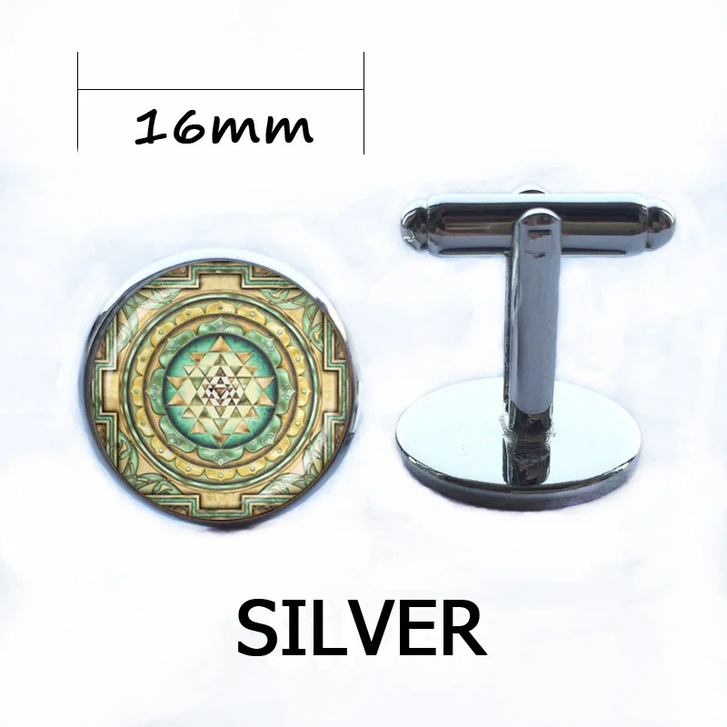 Кулон со стеклянным куполом шри-яньтра ожерелье ручной работы самоделка