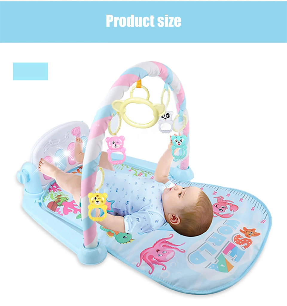 Детский игровой коврик IMBABY, детский коврик, развивающий коврик-головоломка с клавиатурой пианино, милый игровой коврик в виде животного, детский коврик для занятий в тренажерном зале, игрушки