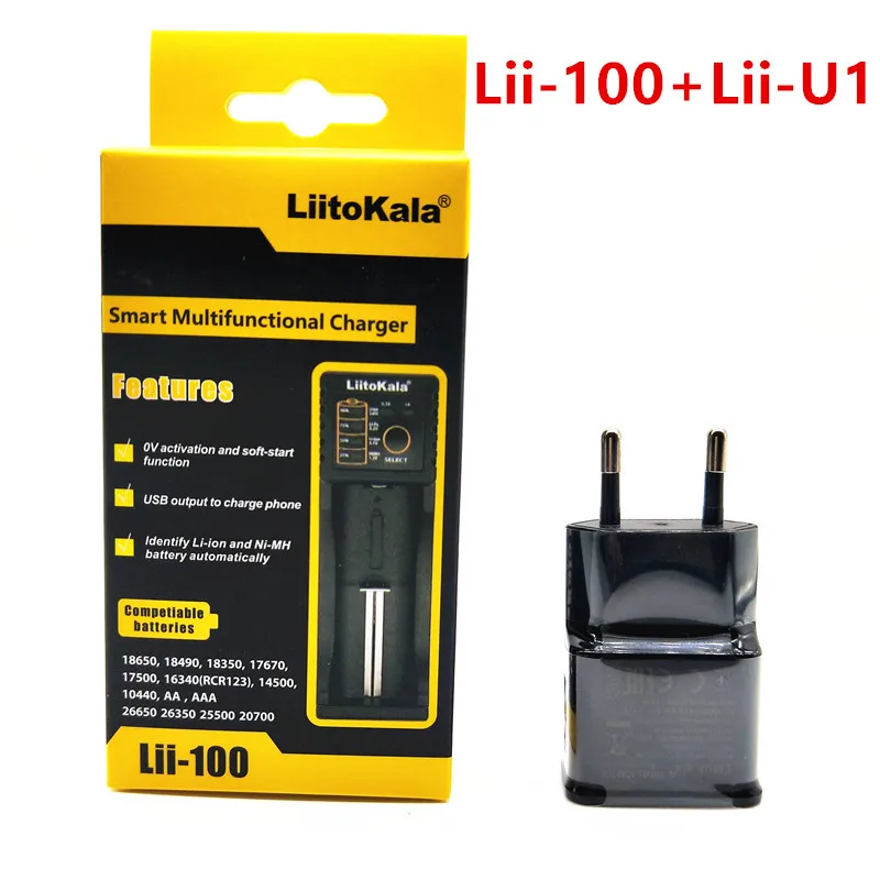 2017 Liitokala lii100 lii202 ii402 18650 зарядное устройство Li-Ion 1 2 в 3 7 AA NiMH 26650 5 2A inteligente de EU plug |