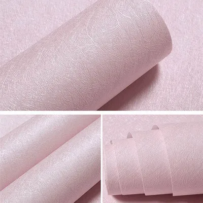 Silk Light Pink Водонепроницаемый Шелковый узор обои для стен кухонная мебель обновленные наклейки самоклеющиеся обои для гостиной спальни - Цвет: Silk Light Pink