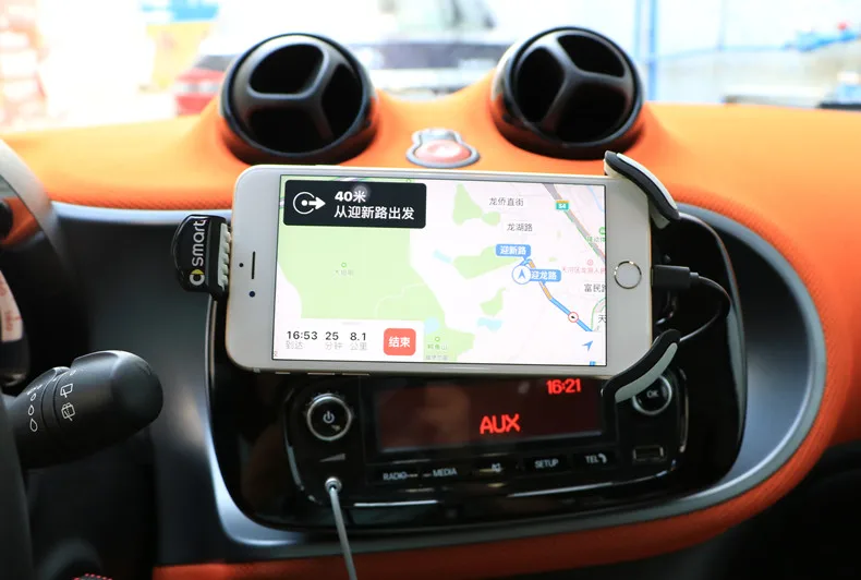 Смарт Fortwo Forfour 453 держатель для мобильного телефона, модная зарядная навигационная рамка для iPhone X 8puls