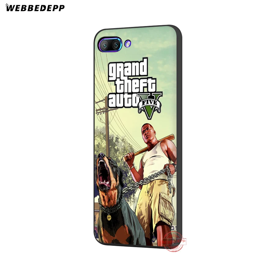 WEBBEDEPP Grand Theft Auto GTA V Soft Case for Honor 20 10 9 9X 8 Lite 8C 8X 7X 7C 7A 3GB 6A Pro View | Мобильные телефоны и