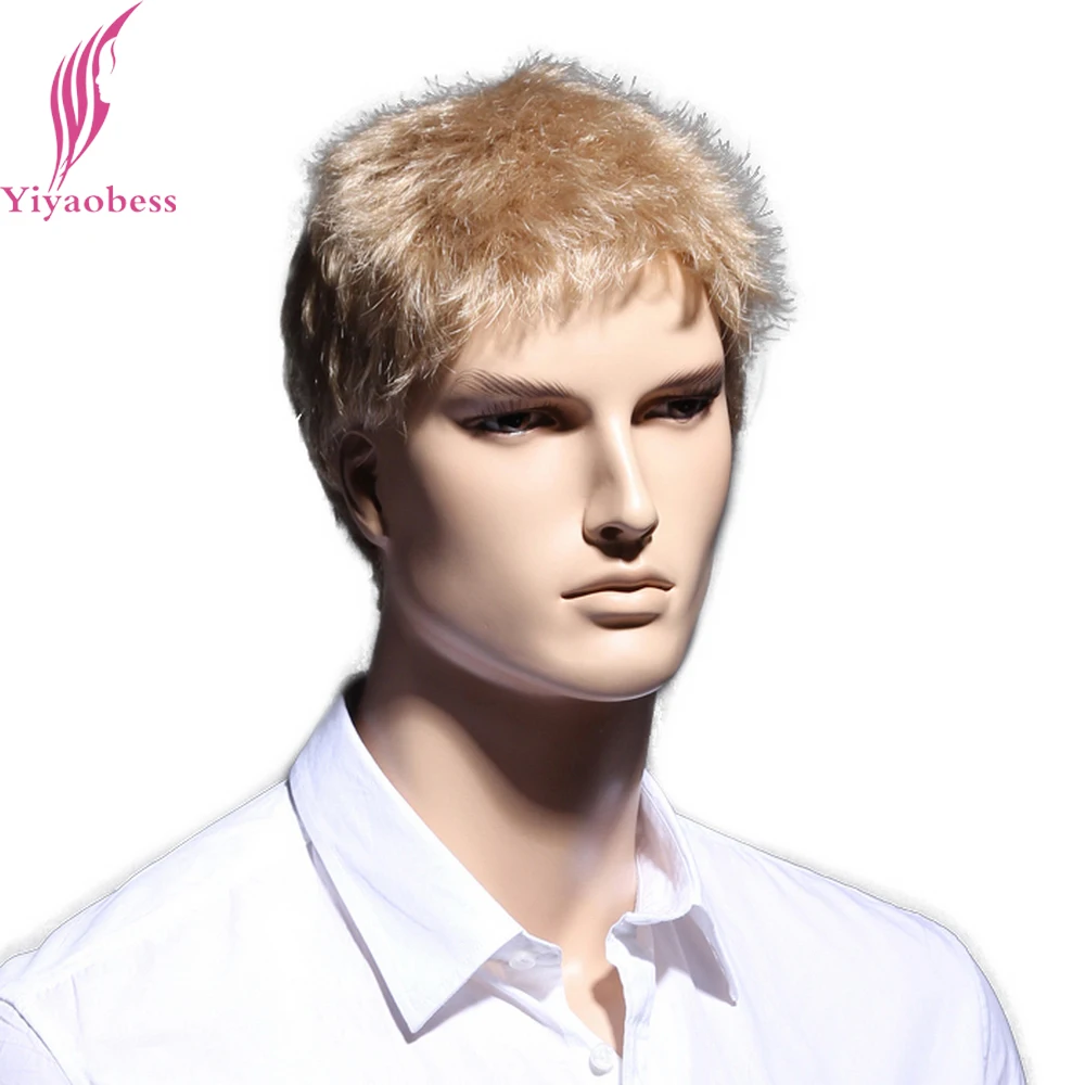Yiyaobess 6 дюймов прямые синтетические волосы блондинка Короткие парик из