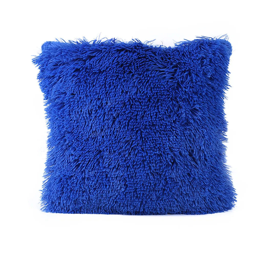 Plush Soft Fur Throw Pillow Case Cover Home Bed Room Sofa Decoration Furry Waist Comfort Cushion Pillowcase^15 | Дом и сад