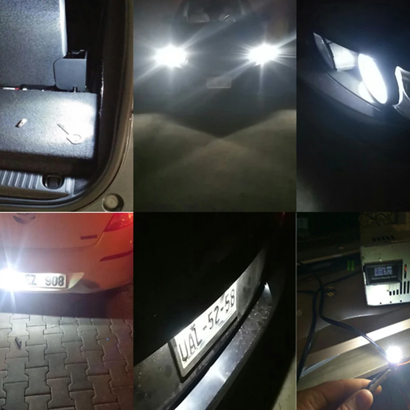 2x T10 SMD Автомобильный светодиодный номерной знак Авто Canbus светильник W5W 168 194 для Fiat
