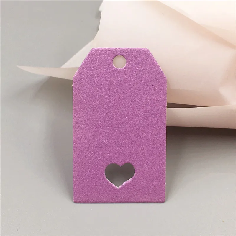 Purple 100 шт./лот, модный стиль, крафт-картон, Подарочная бирка для прополки, букет цветов, ценная карта, подарочные бумажные бирки, принимаем логотип на заказ - Цвет: Purple
