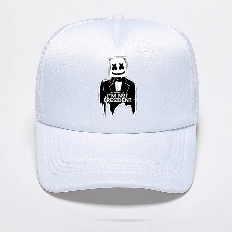 Color 1 Модная Рок-Группа DJ Marshmello Smiley Face бейсбольная Кепка унисекс для взрослых хип-хоп бейсболка сетчатая Кепка для активного летнего спорта шляпа - Цвет: Color 1