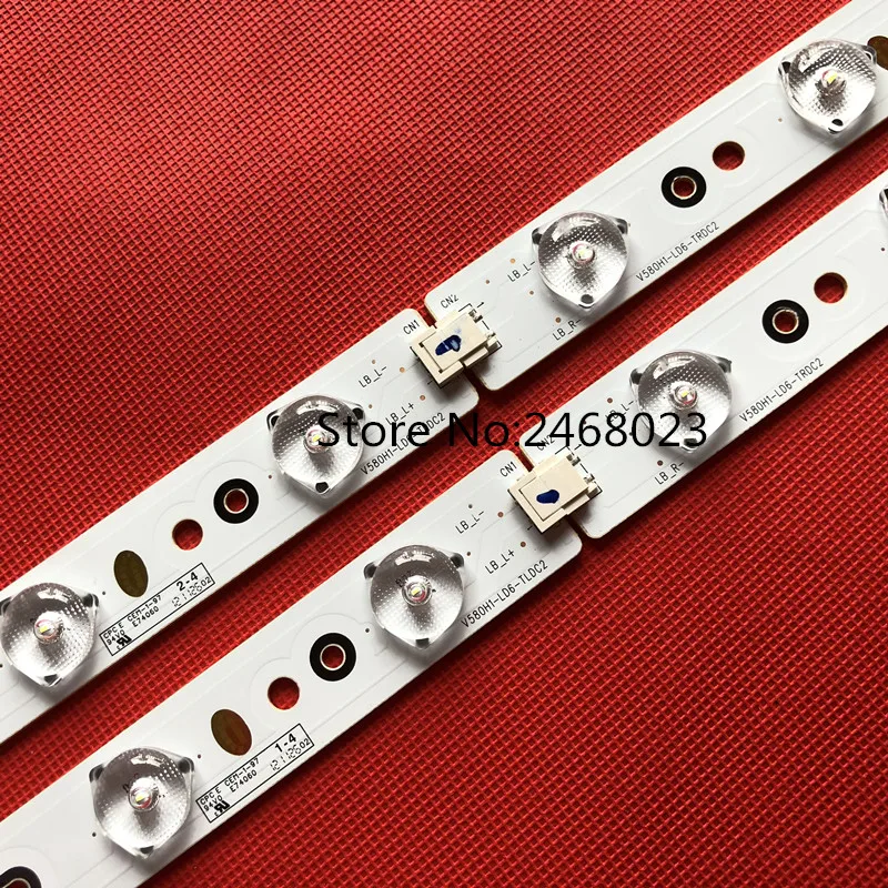 Светодиодный Подсветка полосы 23 лампы для Konka 58 &quotТВ V580H1 LD6 TLDC3 TRDC2 V580HK1 D58LW7110 58L1350U