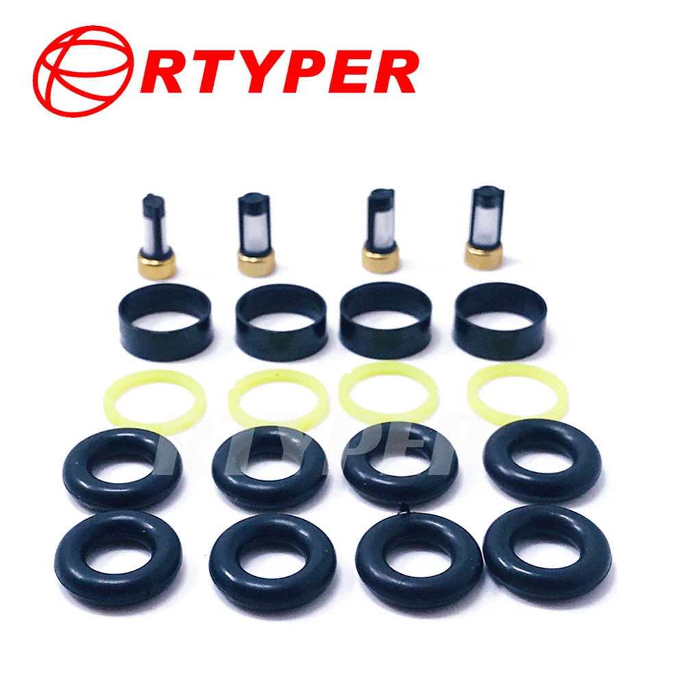 Четыре комплекта ремонтные наборы деталей топливной форсунки микро фильтр Oring