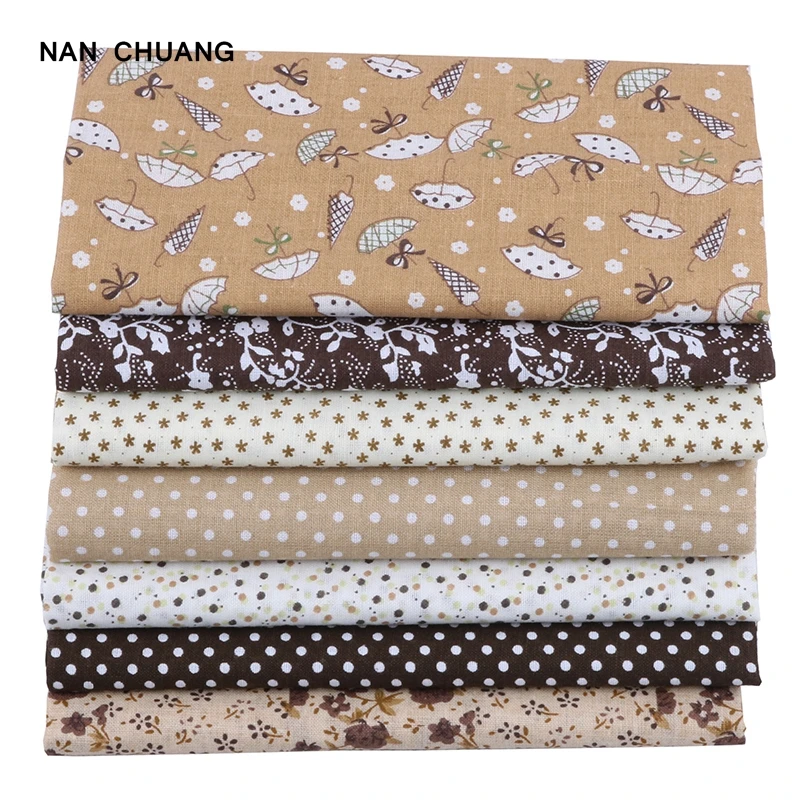 Nanchuang кофейная тонкая хлопковая ткань пэчворк для шитья скрапбукинга одеяла