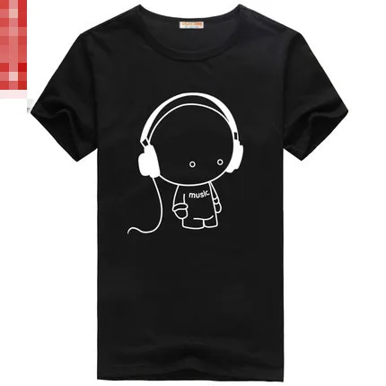 Мода музыка детские наушники хлопок унисекс пары летом с коротким тройник |