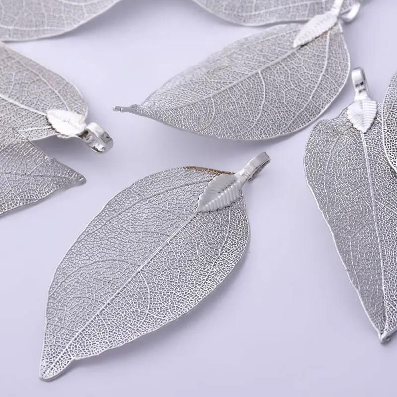 Листья из Натурального Орехового дерева с гальваническим покрытием листья