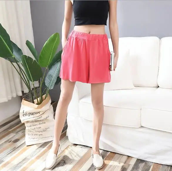 watermelon red Новые модальные хлопковые пижамы, штаны для женщин, домашняя одежда, пижамные штаны, свободные пижамные штаны для отдыха, женские летние шорты, пижамные штаны - Цвет: watermelon red