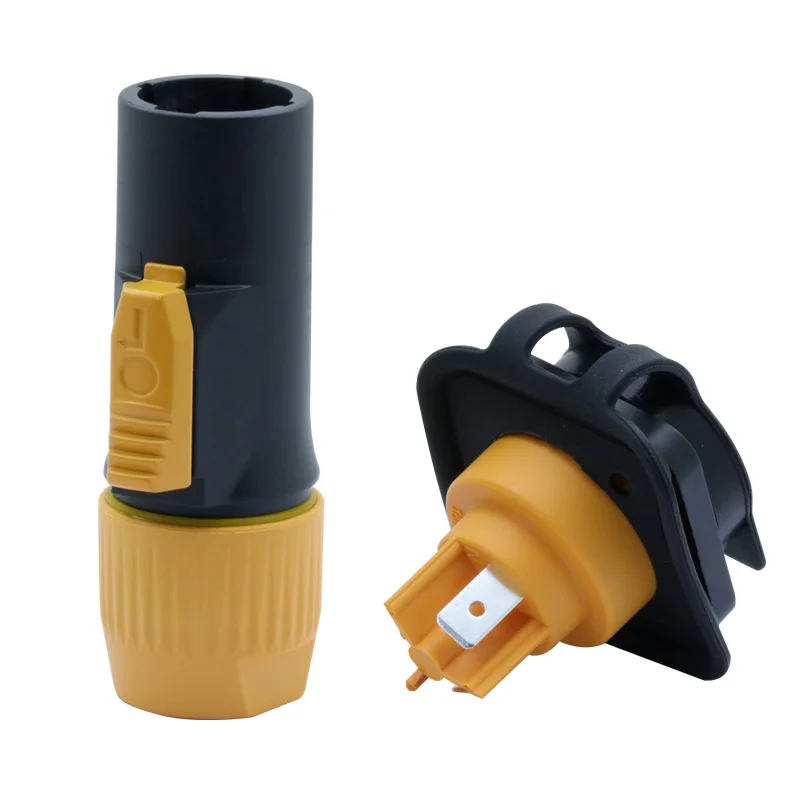 100sets OUT/IN 20A Aviation Waterproof Powercon LED Large Screen Power Plug PA66 Flame-retardant Industrial Connector | Обустройство