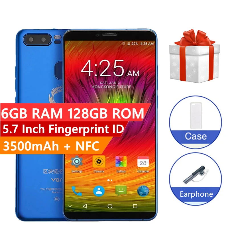Варго ZHUOYUE 3 VX3 6 ГБ Оперативная память 128 GB Встроенная смартфон 5 7 дюйма MTK6757 Octa core