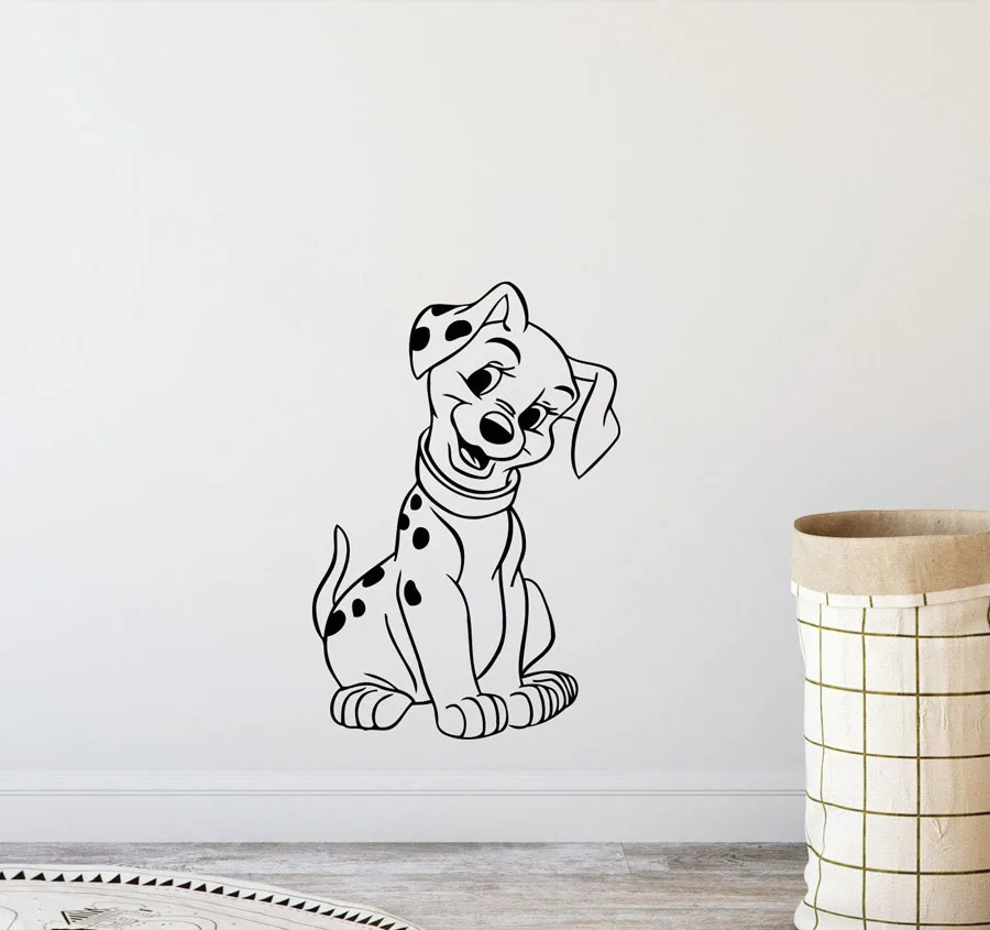 

Cute Dalmatian Dog Wall Art Decal for Kids Rooms Removable Vinyl Stickers Children Nursery Playroom Decoration Mural Decals G157