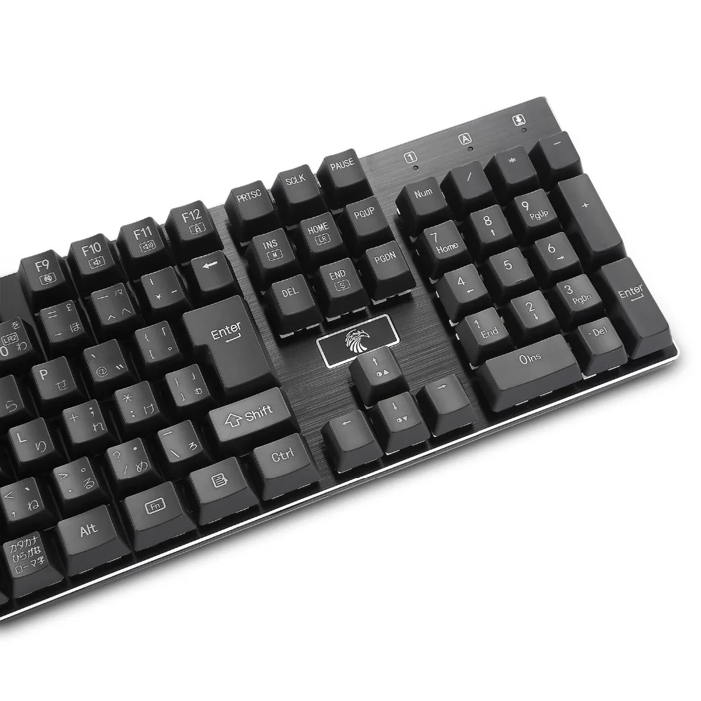 Z88 красный светодиодный Механическая с подсветкой игровая клавиатура японской