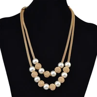 fashion bohemian chain double chain statement beads necklaces collars for women long pendants gifts