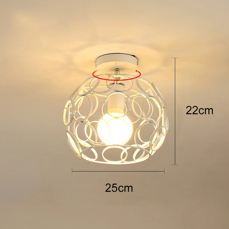 Type 11 no bulb Винтажный промышленный потолочный светильник с заподлицо, потолочный светильник, светодиодный, современный плафон, железный плафон для гостиной, коридора, балкона - Цвет корпуса: Type 11 no bulb
