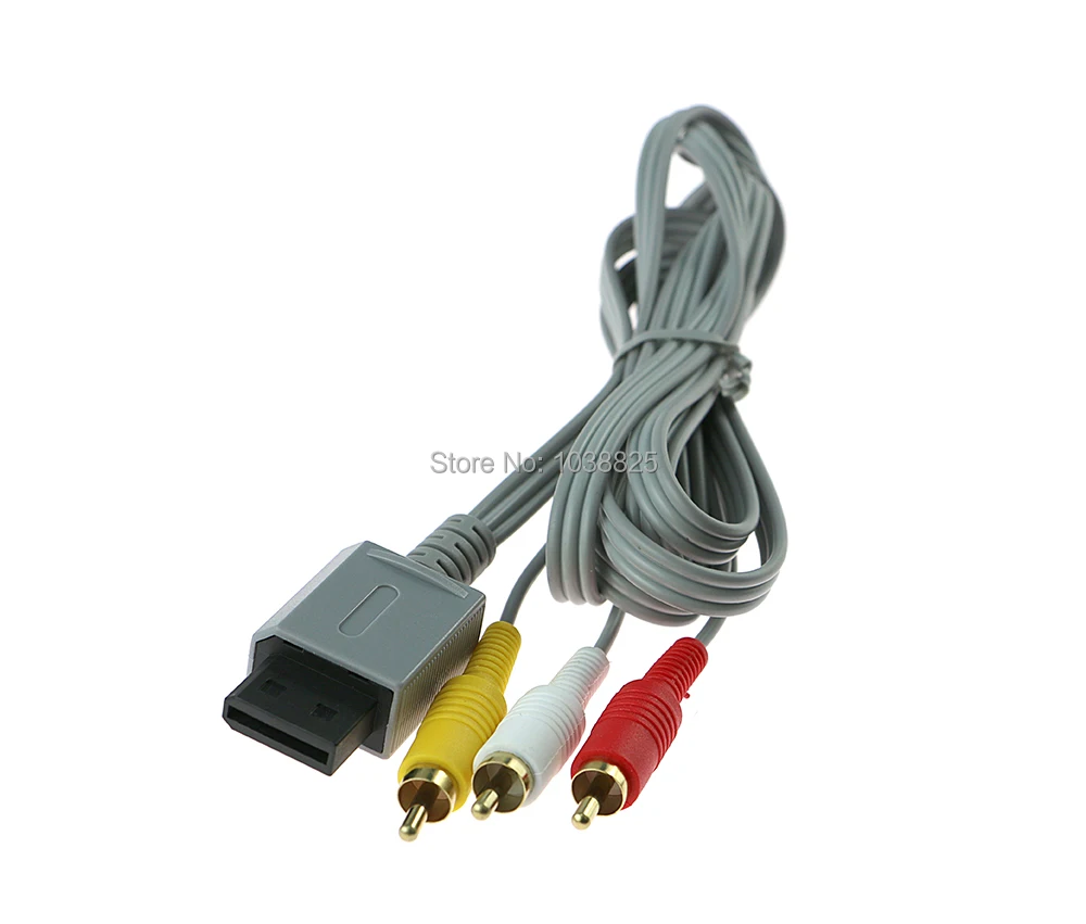 20 шт./лот серый 1 8 м Аудио Видео позолоченный AV композитный 3 RCA кабель для Nintendo