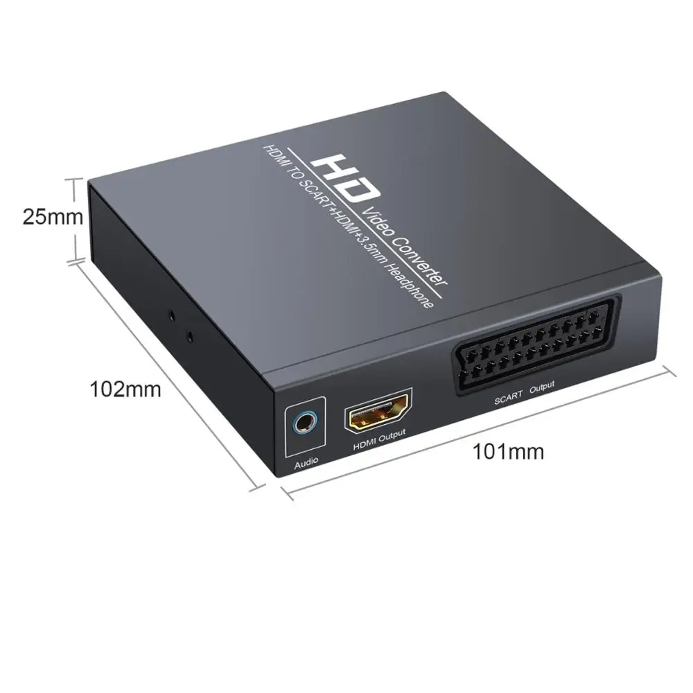 PROZOR HDMI совместим с совместимым адаптером SCART конвертером L/R стерео аудио