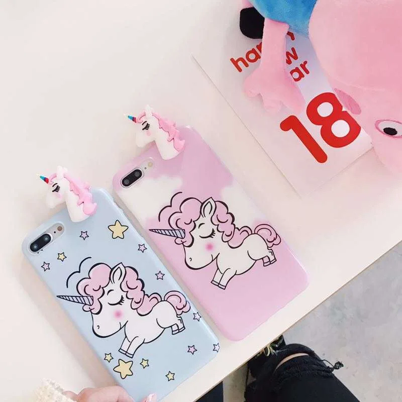 Zxtrby для iPhone X XS Max милый мультфильм Динозавр Единорог Мягкие TPU телефон чехол 6 6s 7 8