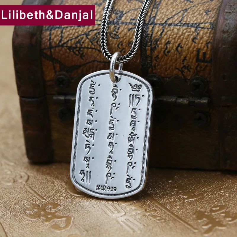 Подвеска в виде Будды из серебра 100% пробы с сутрой|Подвески| |