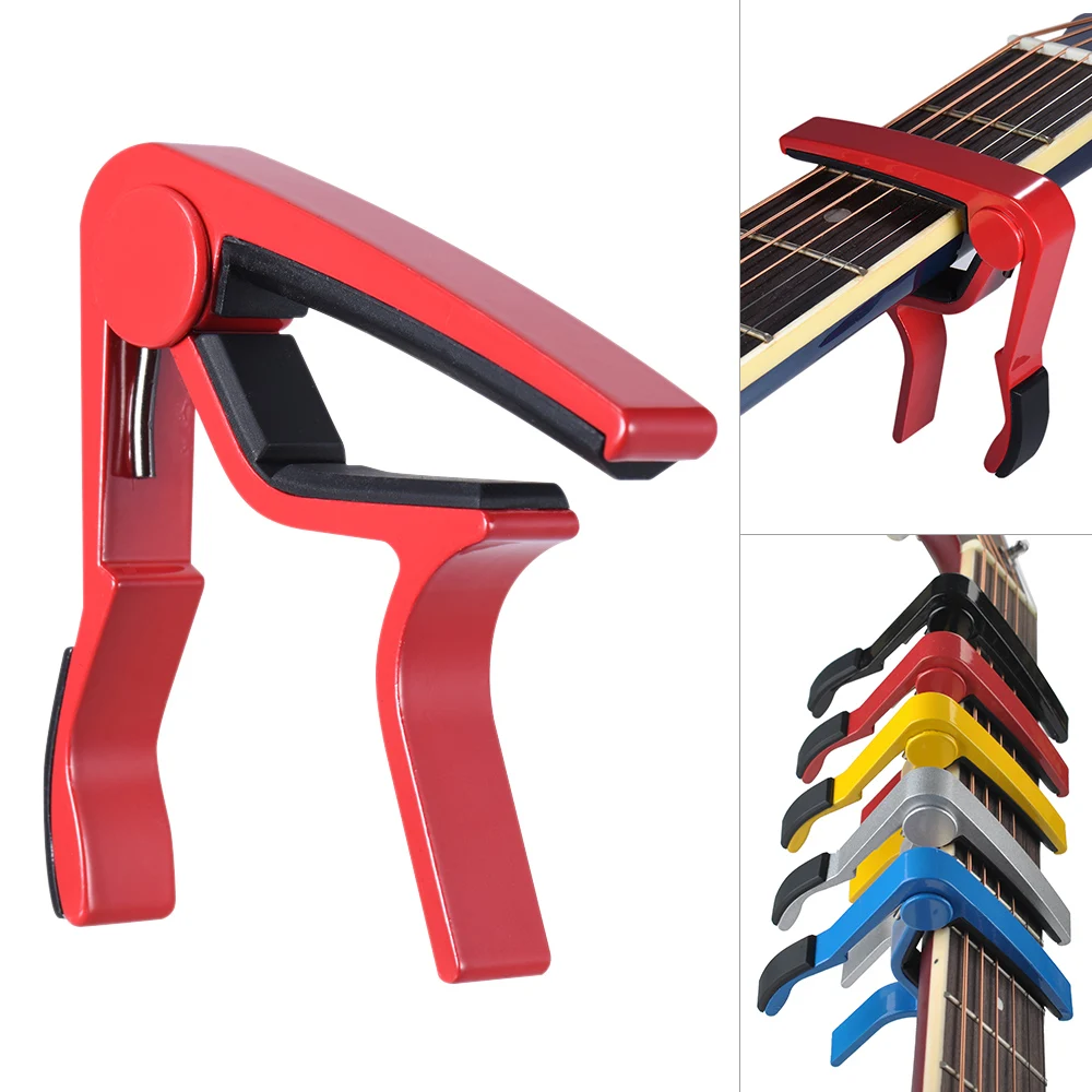 

Single-Handed Quick Change Guitar Capo Aluminum Alloy Capo for 6-string Acoustic Folk Classical Electric Guitar Ukelele