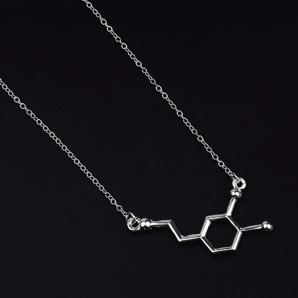JUCHAO молекула допамина ожерелье химическая формула гормон молекулы серотонина 5-ht