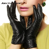 limited sheepskin gloves women high end winter real genuine leather solid fashion wrist weave driving free shipping l118nn