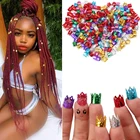 Регулируемые бусины для дредов Alileader, 30-50 шт., заколки для волос, аксессуары для красочная Корона манжет, дредов, колец для волос