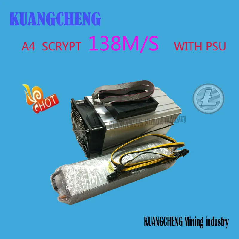 FERR SHIPPING KUANGCHENG Mining industry sell A4 Dominator 138M Litecoin 14nm SCRYPT Miner с блоком питания лучше чем A2|scrypt