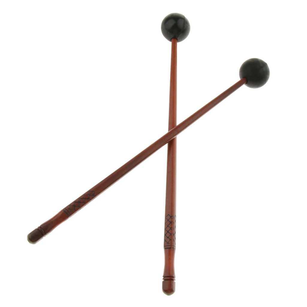 1 Pair Polished Surface Wooden Tongue Drum Sticks Mallets Beaters Percussion Instrument Accessory  235mm