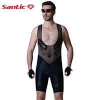 santic men cycling padded bib shorts pro fit summer italian imported fabric cushion pad breathable cycling clothings m7c05094