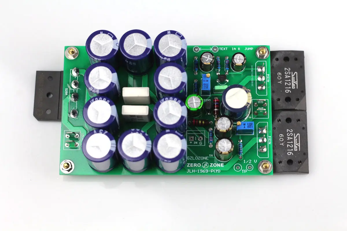 

ZEROZONE Assembeod V18 PNP Sanken 2SA1216 JLH1969 Class A Power Amp Board 10W+10W L4-45