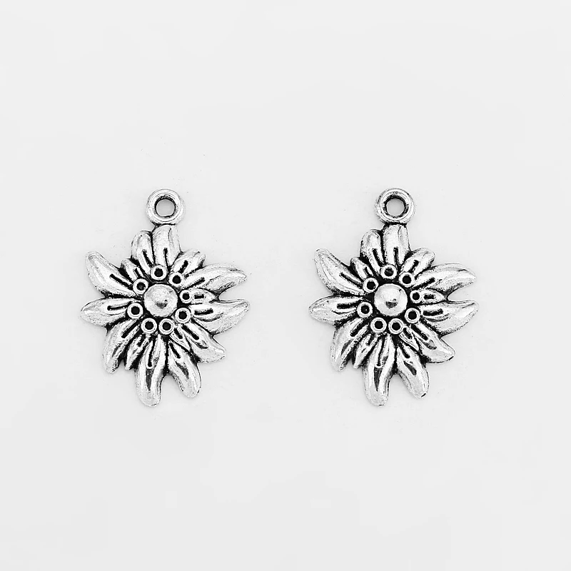 30 шт Edelweiss цветок Очаровательные Подвески для бус изготовления ювелирных изделий