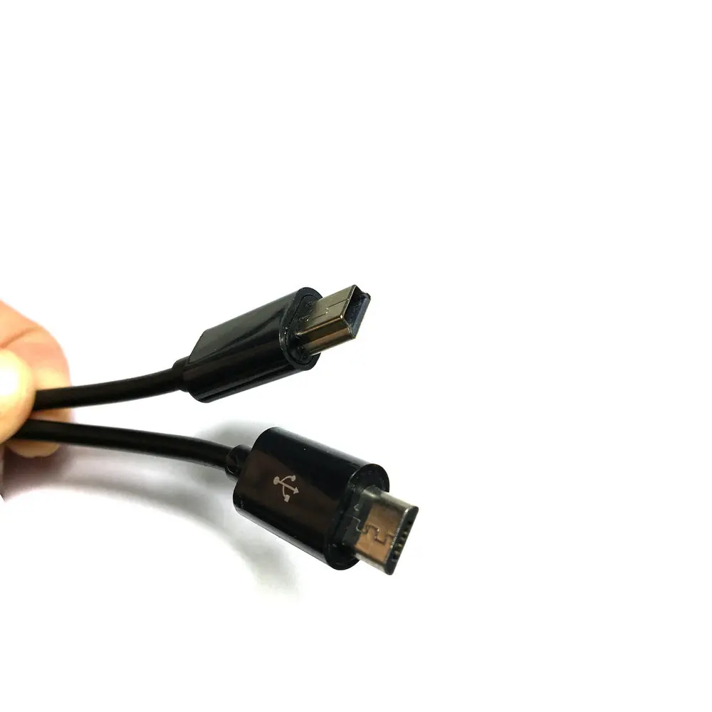 Новый универсальный черный USB A Male to Micro B + Mini Y split 1:2 кабель для зарядки питания|cable