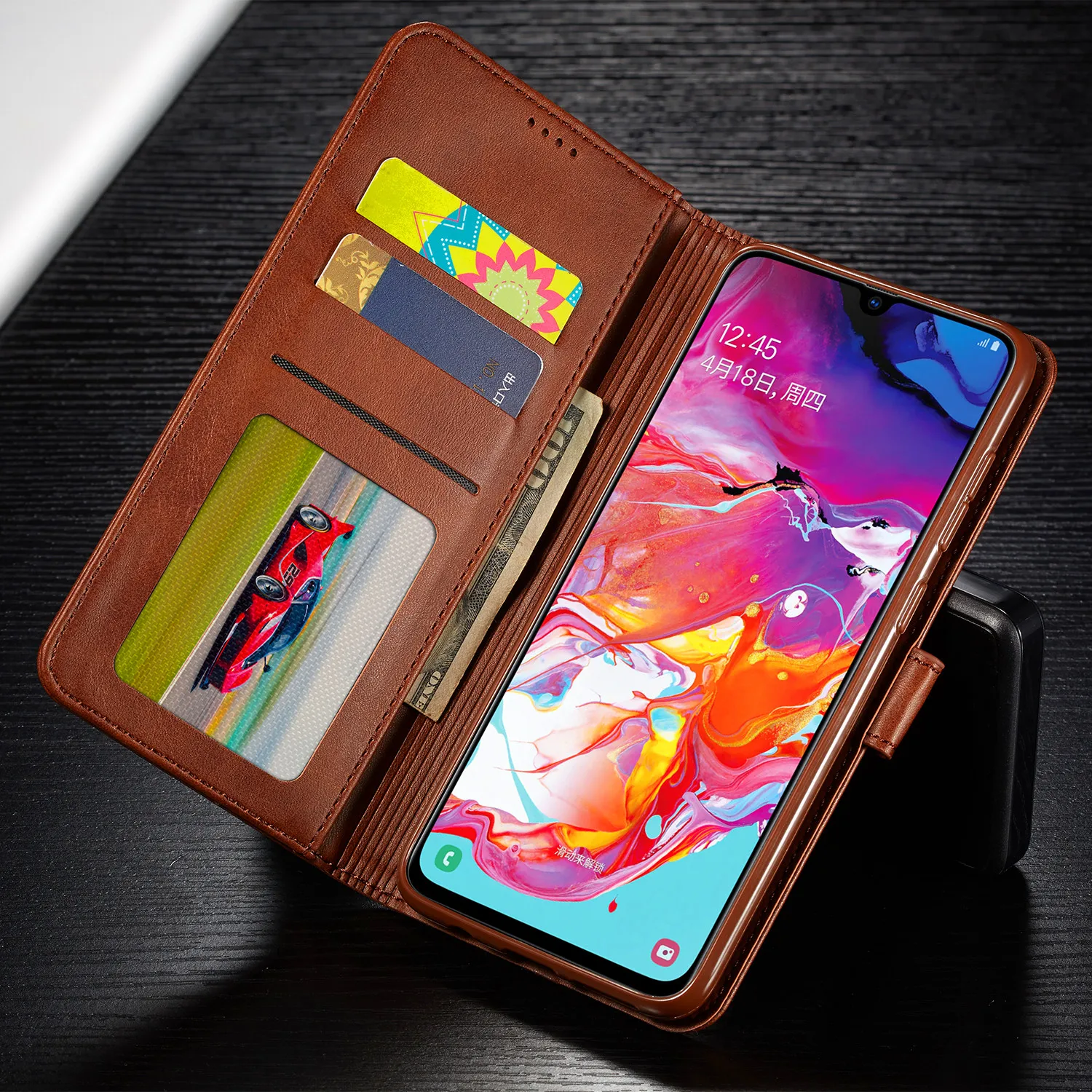 Кожаный чехол-кошелек для Samsung galaxy A10 A20 A20E A30 A40 A50 A60 A70 чехол samsung | Мобильные