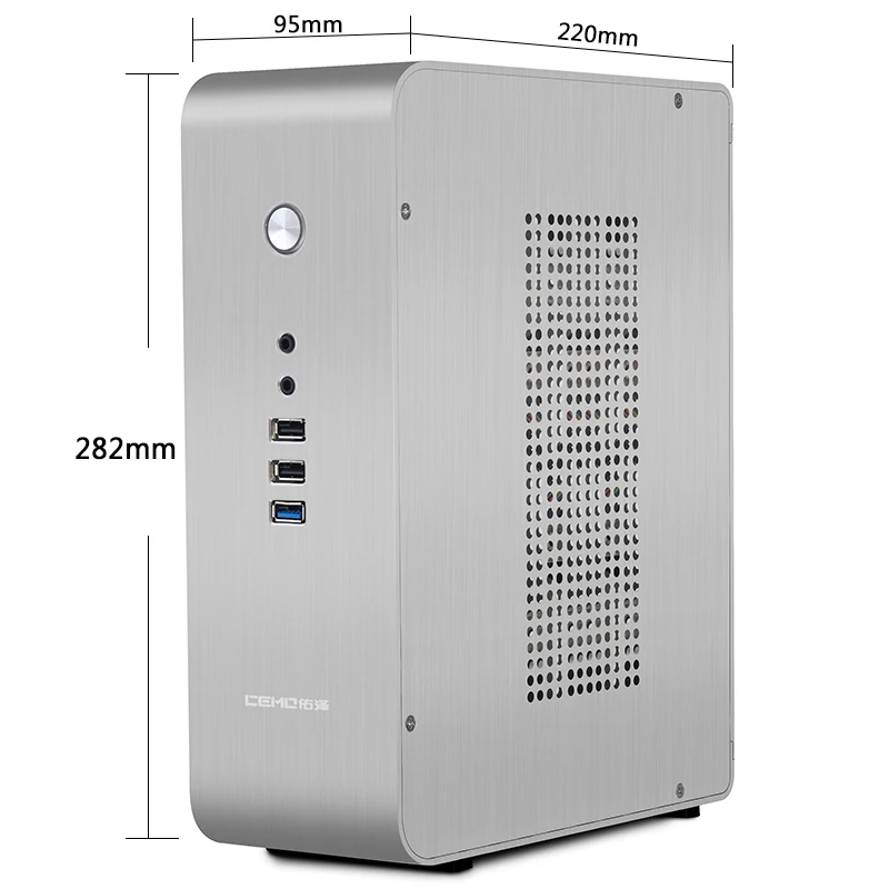 9000 алюминиевый настольный для HTPC компьютерный чехол вертикальный Настольный ITX мини шасси