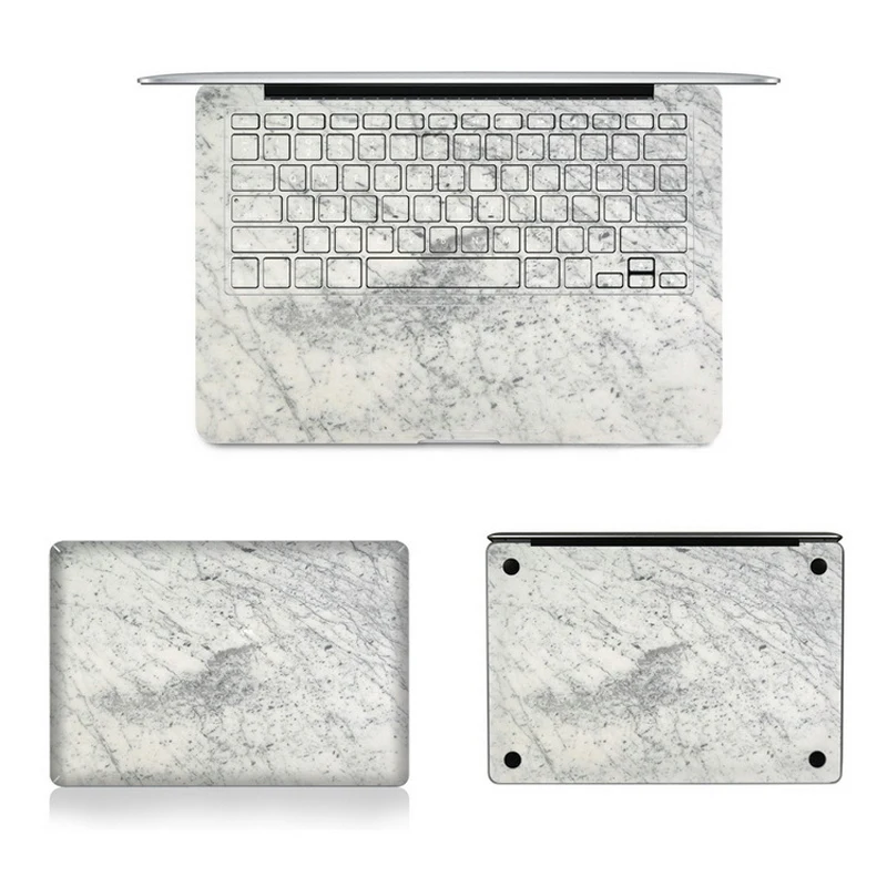 Белая мраморная серия, наклейка для ноутбука s для Macbook Air Pro retina 11 12 13 15, супертонкая защитная наклейка для ноутбука всего тела