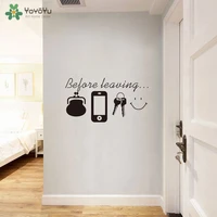 yoyoyu wall decal daily reminder vinyl wall quotes sticker close the door before leaving removable home art decoration qq109