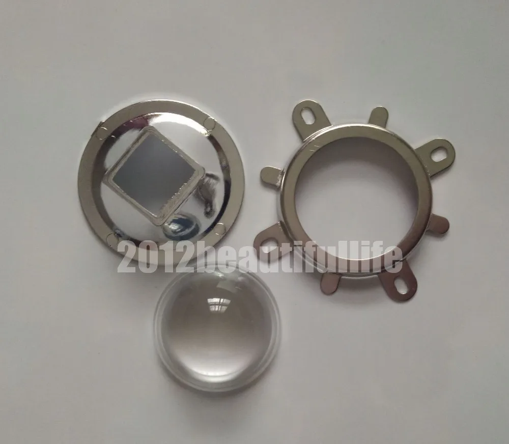 Оптическое стекло объектива 5х44 мм + Рефлектор кронштейн для светодиода высокой