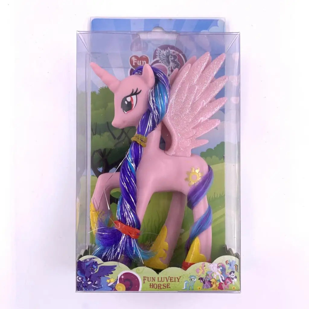TO-13 My little pony, 14 см, ПВХ, радуга, милый, ПВХ, единорог, маленький пони, лошадь, фигурки, куклы для девочек, подарок на день рождения, Рождество - Цвет: TO-13